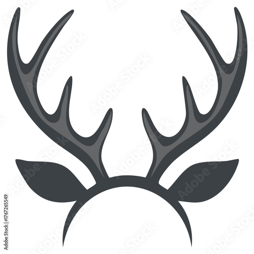 Antler Headband Illustration for Festive Holiday Celebration Decoration