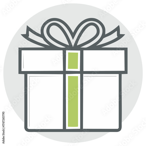 Icon of a wrapped gift with a bow for a special occasion celebration