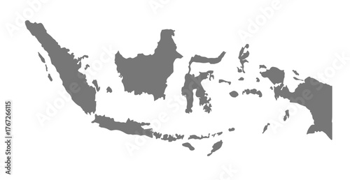 Indonesia map high quality vector illustration on white background