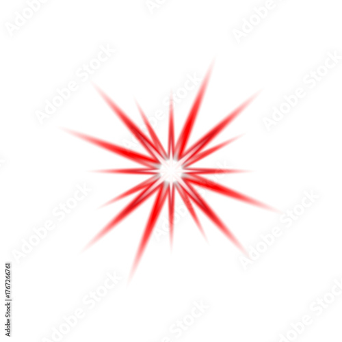 Red Starburst Light Effect PNG