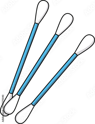 Cotton swabs, hygiene sticks, medical cleaning tools, ear buds, blue stick cotton buds, healthcare essentials, personal care items, sterilization, cleaning accessory, hygiene product, bathroom 