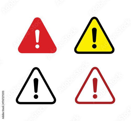 Set of Warning Signs PNG – Safety, Caution, and Hazard Symbols Collection