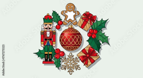 Christmas decoration, vector, illustration, design, symbol