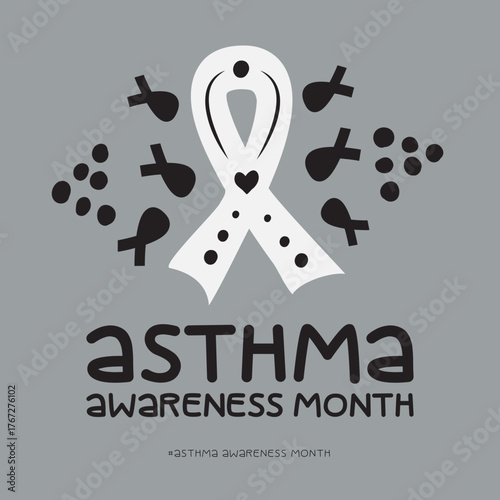 Asthma Awareness month, Vector Illustration Awareness Design.