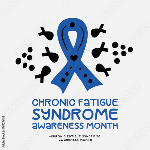 Chronic Fatigue Syndrome Awareness month, Vector Illustration Awareness Design.