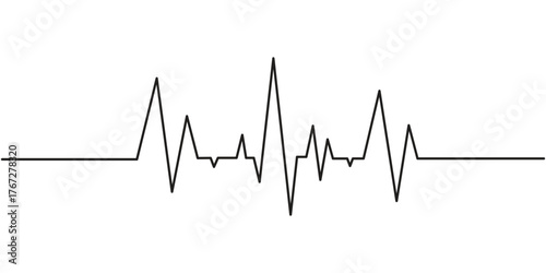 A clear electrocardiogram ecg line representing a healthy heartbeat