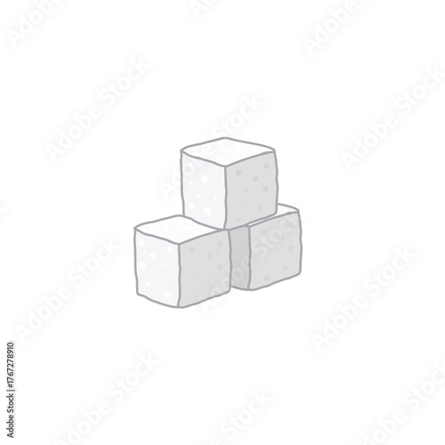 Isolated sugar cube design