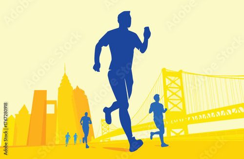 Great elegant colorful vector editable marathon poster background design for your marathon championship event	