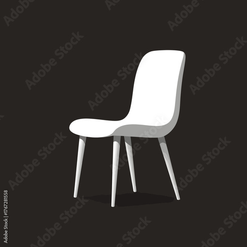 Elegant White Chair - Modern Furniture Design for Home Decor.