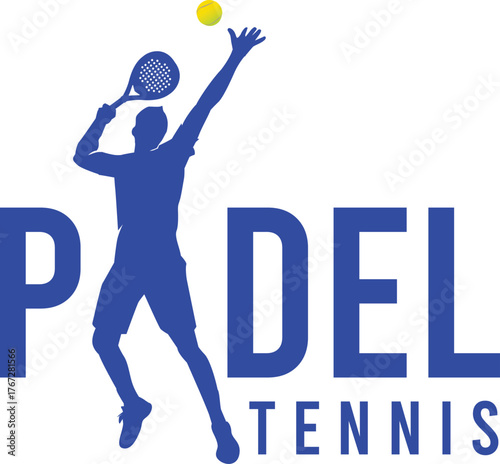 Great simple padel tennis logo background design for any media	