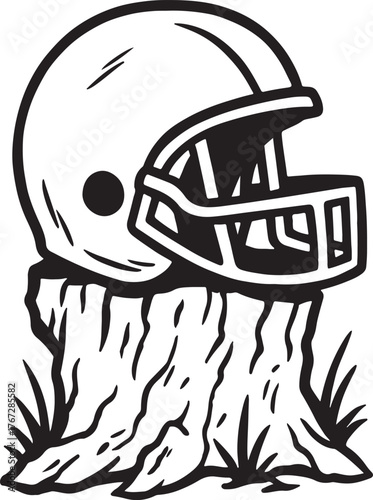 American football helmet vector illustration isolated equipment