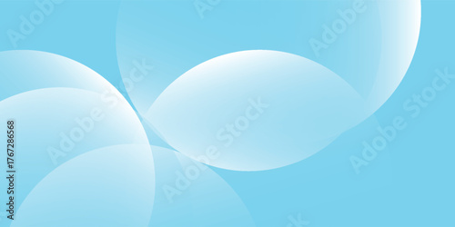 Minimalist banner background, pastel colorful, Light Blue gradations. Circle effect style geometric vector eps10