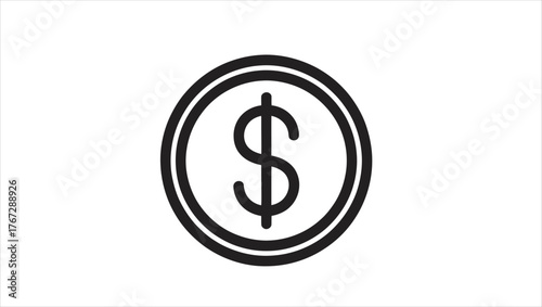 Stylized payment money sign with vibrant colors and clean lines perfect for financial concepts and digital transactions