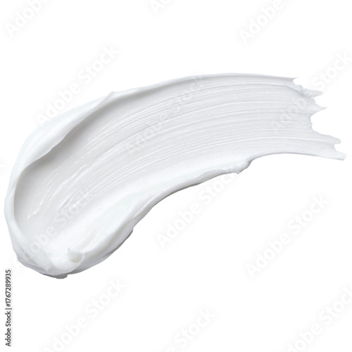 Smooth white cosmetic cream smear texture abstract macro detail of skincare product swatch