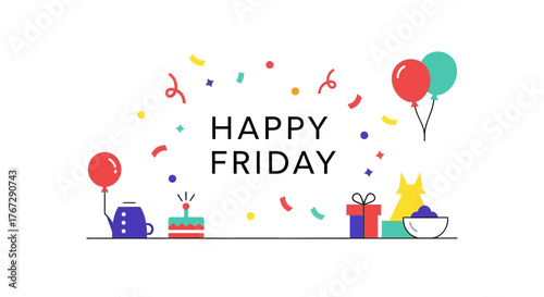 Cheerful pixel art birthday celebration with balloons gifts confetti and cake against a black background creating a festive and nostalgic atmosphere perfect for greetings and invitations