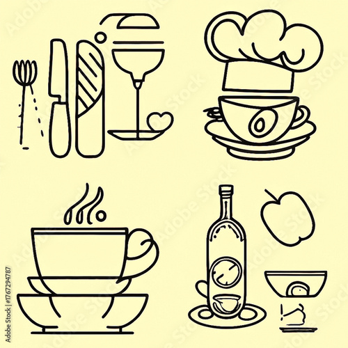 food and drinks icons