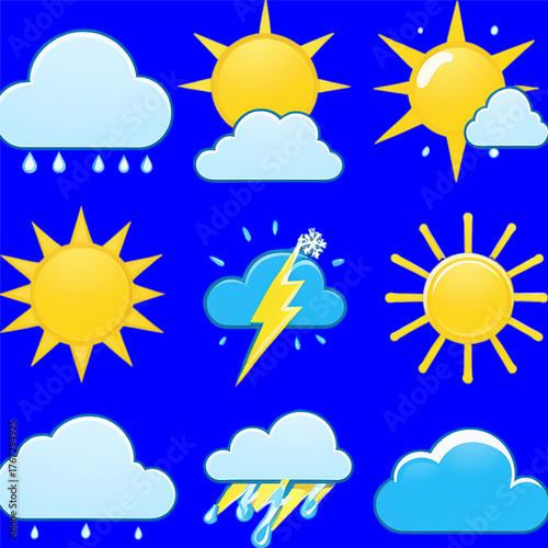 set of weather icons