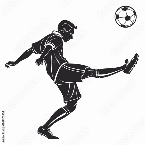 soccer player silhouette