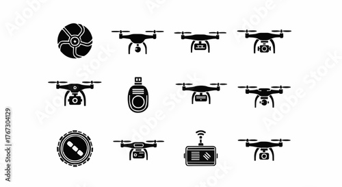 Drone icons and components