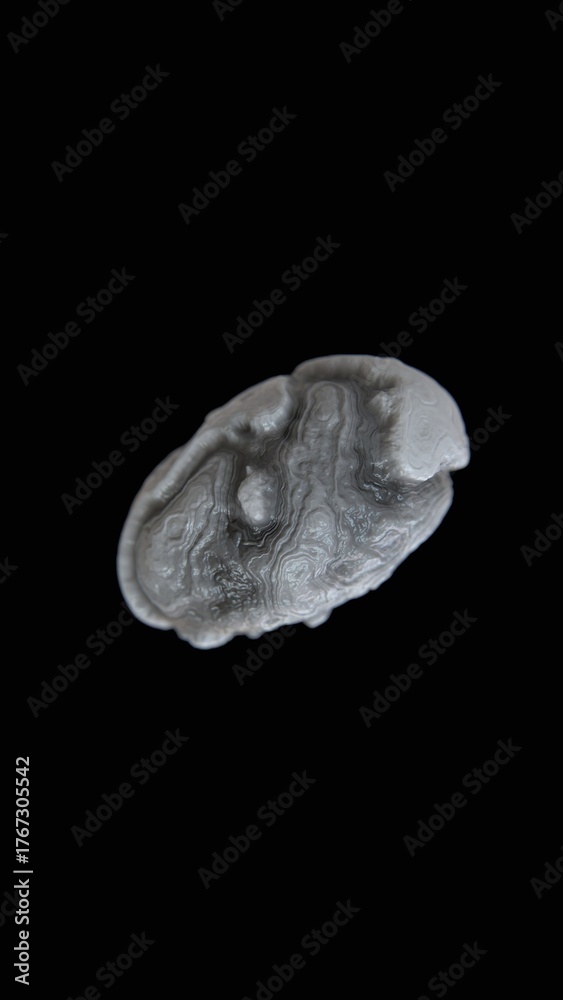 Naklejka premium Microscopic view of quantum material surface with detailed layered structure on black background