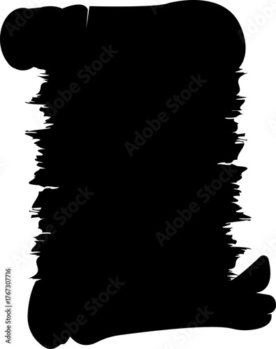 Old letter scroll vintage parchment ancient manuscript old paper sheet antique document scrolls, flat style retro writing paper illustration design