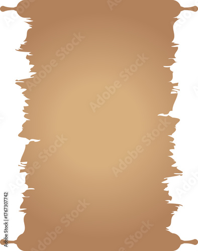 Old letter scroll vintage parchment ancient manuscript old paper sheet antique document scrolls, flat style retro writing paper illustration design