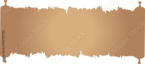 Old letter scroll vintage parchment ancient manuscript old paper sheet antique document scrolls, flat style retro writing paper illustration design