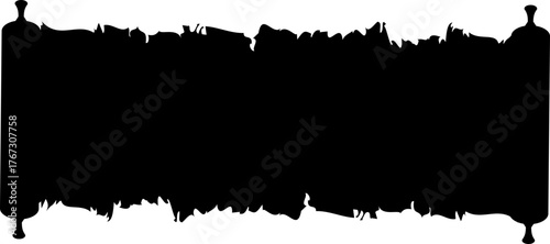 Old letter scroll vintage parchment ancient manuscript old paper sheet antique document scrolls, flat style retro writing paper illustration design