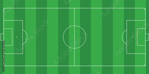 Football field. Football field lines style. Black field and stadium outline scheme on white background.