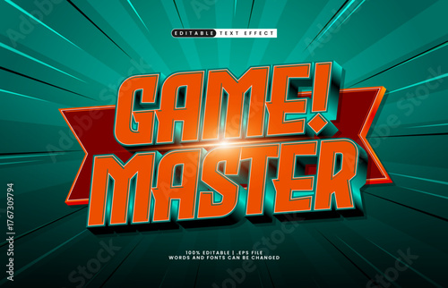 game master editable text effect for titles and promotion