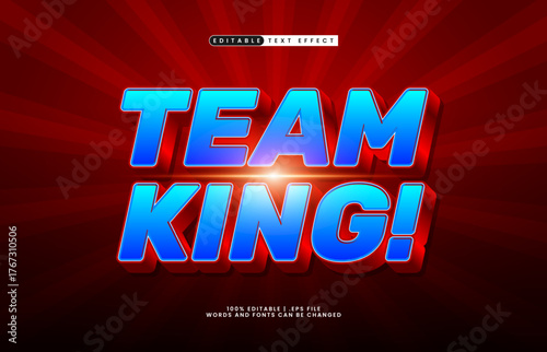 team king editable text effect for titles and promotion