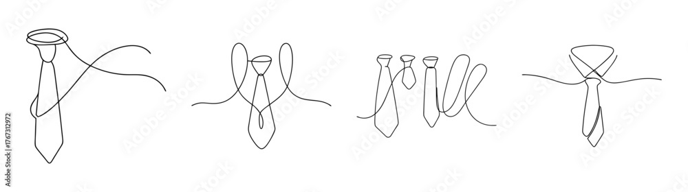 Obraz premium Four minimalist sketches of people in dynamic poses line drawings for concept art