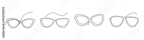 Stylish sunglasses collection featuring multiple pairs and unique designs for fashion