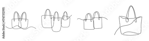 Creative tote bag designs featuring fun graphics and iconic symbols sketches