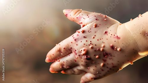 Coxsackie Virus Rash: Viral Skin Rash Caused by Coxsackievirus (A16/B Strains)—Common in Kids, Linked to HFMD/Herpangina, Showing as Macules, Papules or Blisters on Hands, Feet, Trunk, Often With Feve