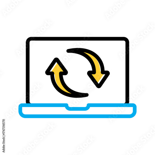 Vector multi color icon for Refresh