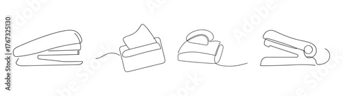 Set of three wireframe sketches of an ergonomic business card holder