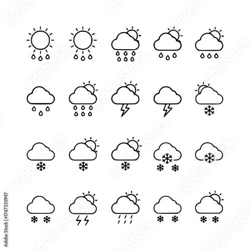 Weather Icon Collection vector illustration