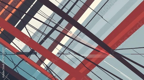 Geometric Panel in Earthy Tones