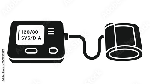 Tonometer icon on, flat style vector illustration design
