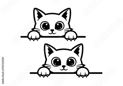 cat and dog  animal stock vector icons