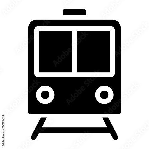 Train vector icon. tram illustration sign. travel symbol. public transport logo.