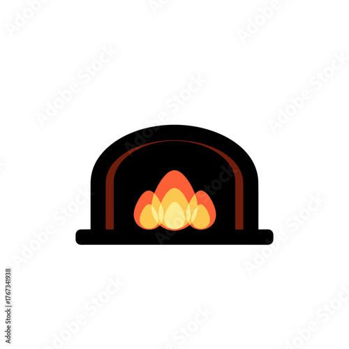 Cozy fireplace with warm glowing flames radiating comfort and inviting ambiance for a hygge lifestyle