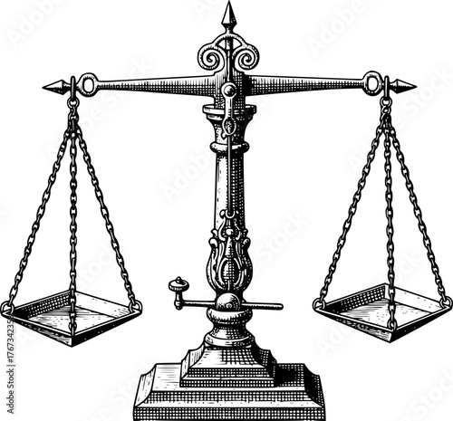 scales of justice, law sketch
