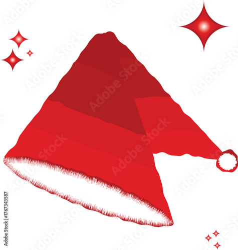 Santa Hat Colorful  design December Christmas