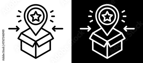 Brand Positioning Icon Set In Black And White Filled Style Collection