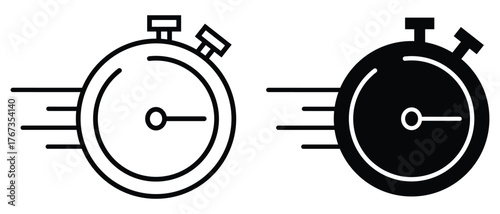 Alarm clock vector, icon isolated on white background. The clock is showing the time. Watch symbol concept. Vector illustration.