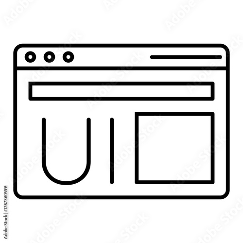 web UI line icon with editable stroke