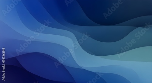Elegant Abstract Blue Wave Pattern with Soft Blended Tones, Atmospheric and Tranquil Visual Style Perfect for Modern Digital Backgrounds and Concepts