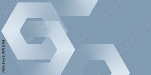 Abstract hexagon lines on gray background. Geometric stripe line simple art modern, Vector illustration.